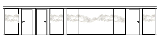 glaspartiuppst&auml;llning med SOS-m&ouml;nster, insyns- och kollisionsskydd